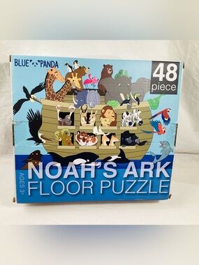 Complete Noah's Ark 48-Piece Kids Floor Puzzle by Blue Panda with Animals